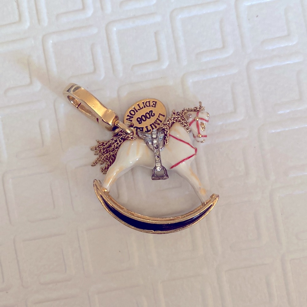 Rare Special Edition 2006 Juicy Couture White Rocking Horse Bracelet Charm